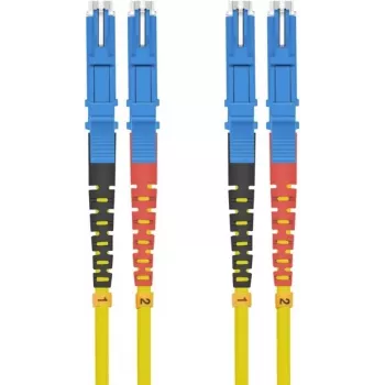 Optiskās šķiedras savienotājkabelis helos E2000/E2000 Duplex 9/125 µm OS2 0,5 m