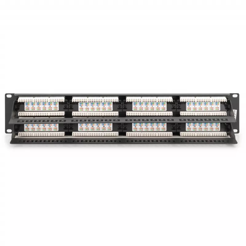 DIGITUS - Sadales panelis - RJ-45 X 48 - Pelēks, RAL 7035 - 2U - 48 porti (DN-91648U)