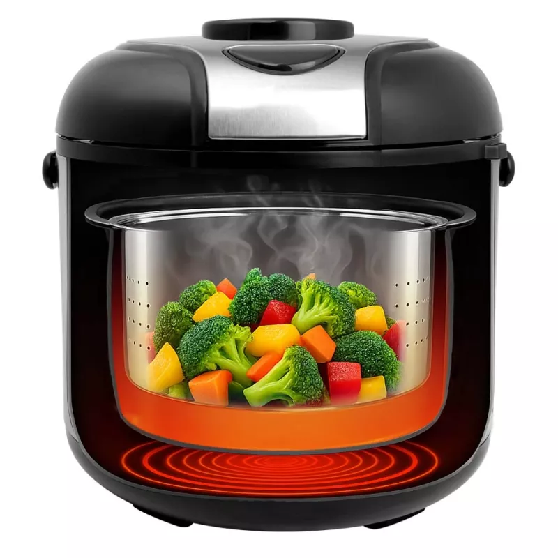 Rīsu vārāmais GASTROBACK Rice Control Low Carb & Steam, 3 L, 450 W, melns/nerūsējošais tērauds