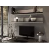 Piekarināmo plauktu komplekts Cama Meble SOHO 125×20×20 cm, skaidu plātne, kašmira/melns, 2 gab.