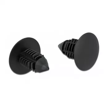 Egles formas klipsis DeLOCK 60187 melna neilona 15 mm 14,5 mm 10 gabali