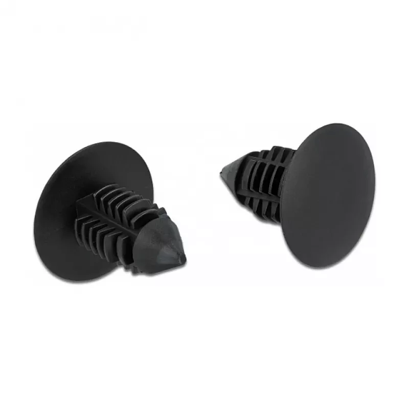 Egles formas klipsis DeLOCK 60187 melna neilona 15 mm 14,5 mm 10 gabali