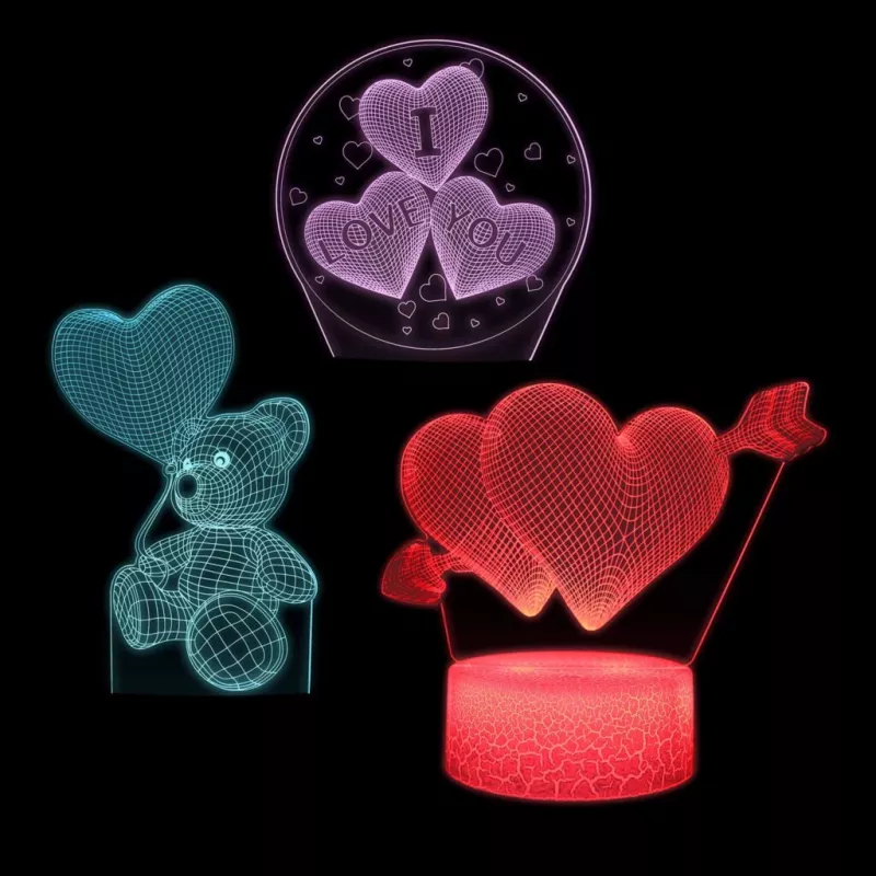 Manta SNL115RGB RGB 3D sirds dekoratīvo LED lampu komplekts