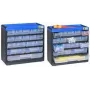 Small parts organizer allit 464610, plastic storage box 300x285x135 mm, melns/zils