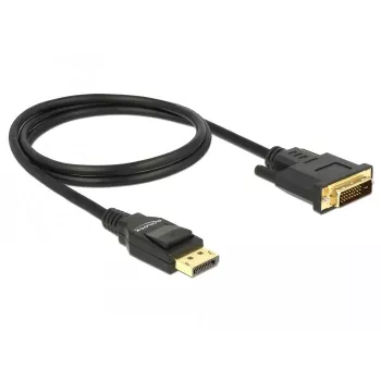 Video kabeļa adapteris DeLOCK 85312 1m DisplayPort uz DVI-D Melns