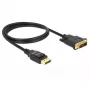 Video kabeļa adapteris DeLOCK 85312 1m DisplayPort uz DVI-D Melns