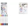 EBERHARD FABER Duo Fineliner dažādas krāsas 0,4 mm, 10 gab. (551510)