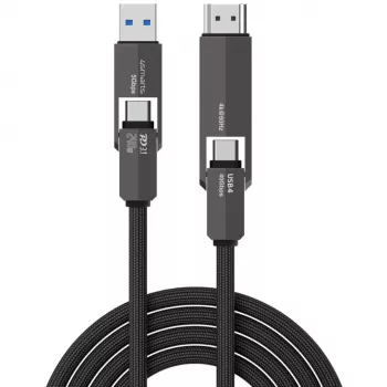 USB4 HDMI kabelis 4smarts ComboCord 240W 1,5 m – USB4 uz HDMI, 240W strāvas piegāde, 1,5 m garums