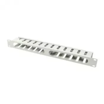 LogiLink – kabeļu organizators – gaiši pelēks, RAL 7035 – 1U – 48,3 cm (19 inch)