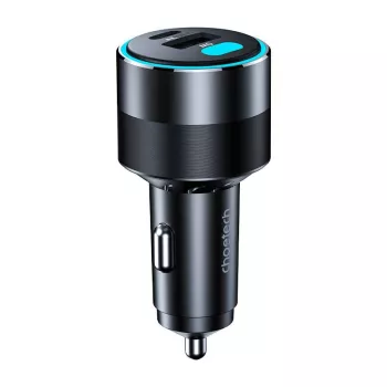 Choetech TC0011 auto lādētājs 130W 2x USB C 1x USB A (melns)