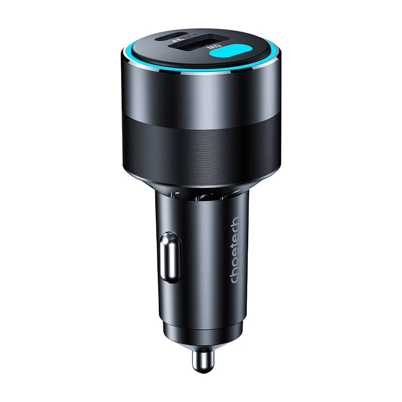 Choetech TC0011 auto lādētājs 130W 2x USB C 1x USB A (melns)