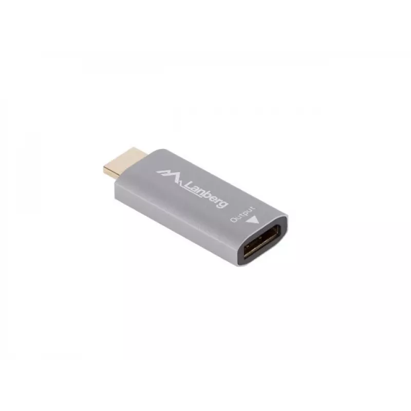 Video kabeļa adapteris Lanberg AD-HD-DP-01 HDMI Type A uz DisplayPort sudraba krāsā