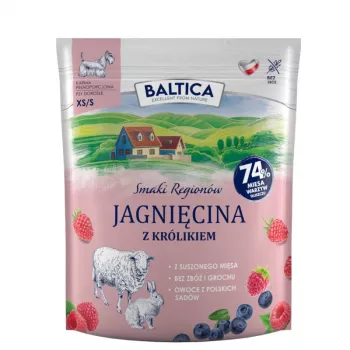 Mitrā suņu barība Baltica Jēra gaļa ar trusi XS/S 1 kg — Mazo šķirņu pieaugušiem suņiem