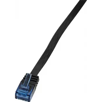 LOGILINK CF2023U LOGILINK - Patchcord Cat.6 U/UTP, d³. 0,5 m, plakans SlimLine, melns