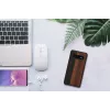 Viedtālruņa maciņš man and wood Samsung Galaxy S10 — melnkoka melns, aizsargājoša koka aizmugure un buferis