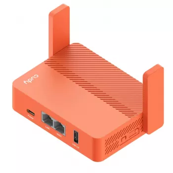 Pārnēsājamais maršrutētājs Cudy AC1200 (TR1200) — Oranžs, maiņstrāvas barošana, 1x RJ-45 LAN/WAN, USB 2.0