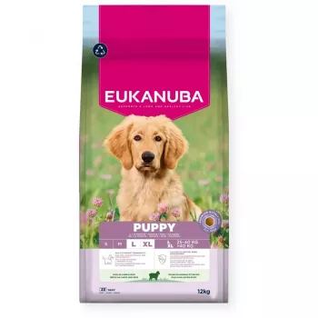 EUKANUBA Puppy L XL bagāts ar jēru un rīsiem - sausā suņu barība - 12kg