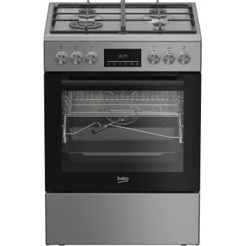 BEKO plīts | FBMA61330GXDT | Plīts virsmas tips Gāzes | Cepeškrāsns tips Elektriskā | Nerūsējošais tērauds | Platums 60 cm | Grilēšana | LED | Dziļums 60 cm | 72 L