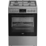 BEKO plīts | FBMA61330GXDT | Plīts virsmas tips Gāzes | Cepeškrāsns tips Elektriskā | Nerūsējošais tērauds | Platums 60 cm | Grilēšana | LED | Dziļums 60 cm | 72 L