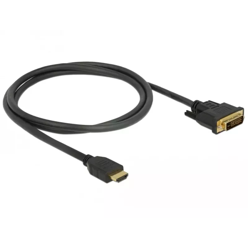 DeLOCK 85652 Video kabeļa adapteris 1 m HDMI A tipa (standarta) DVI melns (85652)