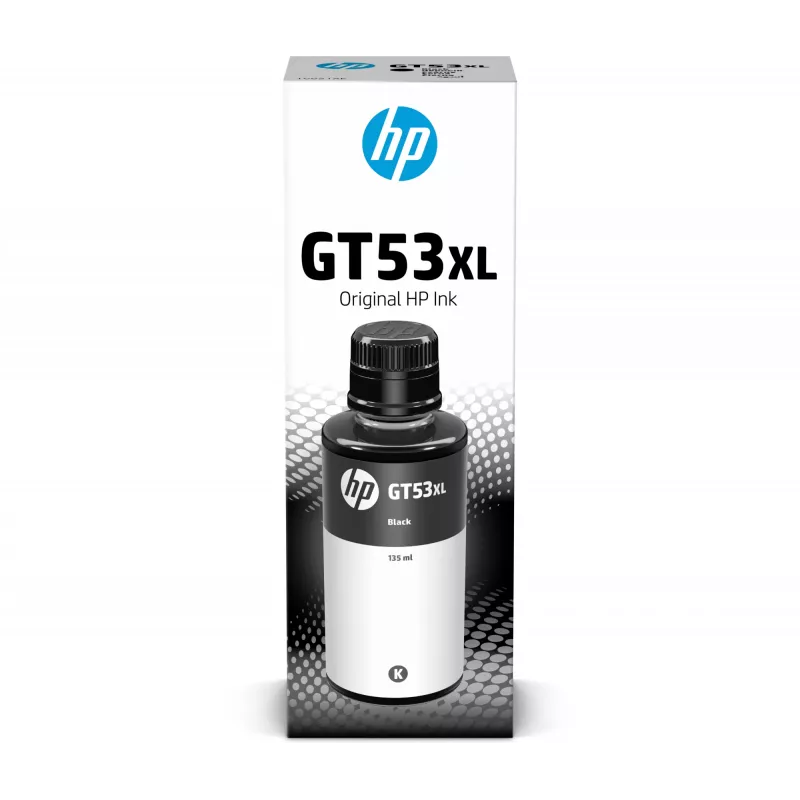 HP GT53XL 135-ml melnas oriģinālās tintes pudele, melna, Malaizija, 15–35 °C, 15–35 °C, 20–80%, 1 gab.