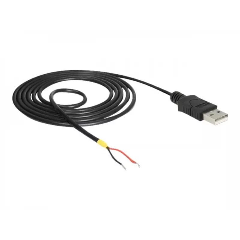 Delock kabelis USB2.0 Type-A spraudnis > 2 x atpliki vadu gali - 1,5m - melns (85664)