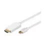 Goobay 1m Mini-DisplayPort/HDMI™-Adapterkabel [MAC oder PC, audiofähig, vergoldete Kontakte, mit Verriegelung]
