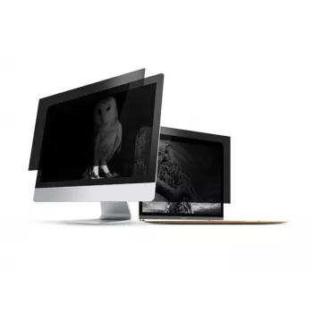 Bezrāmja displeja privātuma filtrs NATEC NFP-2118 27 collu (68,6 cm) 16:9 monitoriem, 598×337 mm, melns