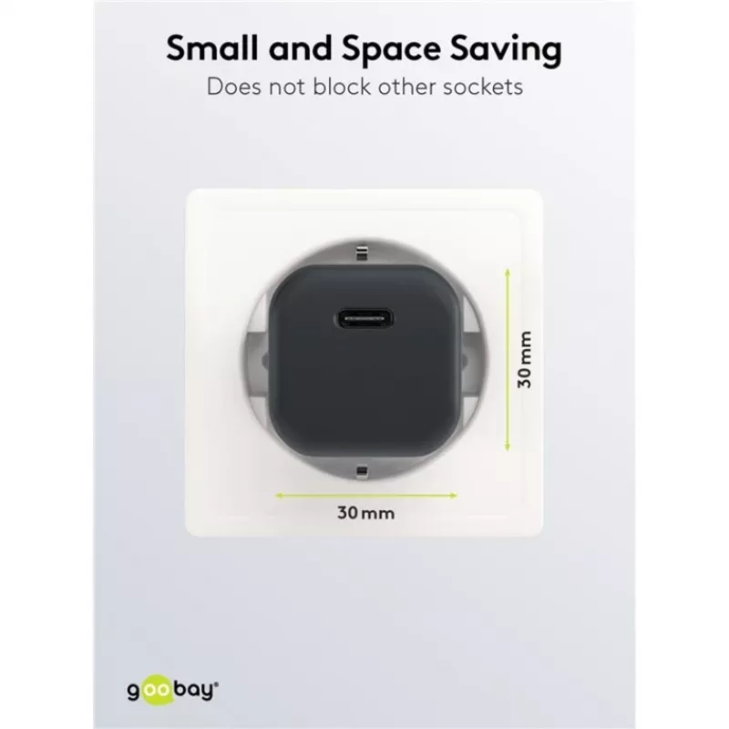 Mobilās ierīces lādētājs Goobay 65403 Universal Melns AC ātrā uzlāde