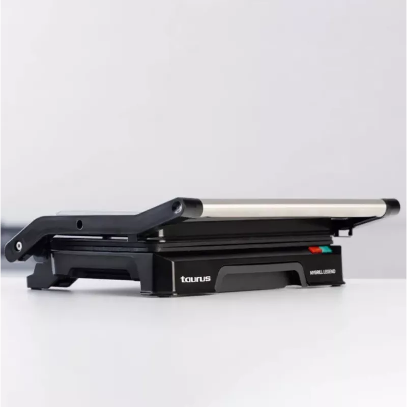 Kontakta grils Taurus MYGRILL LEGEND 1000W, nerūsējošais tērauds/melns, cepamā virsma 230×145 mm