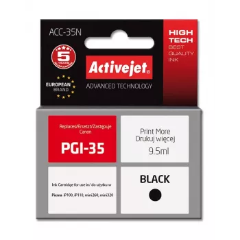 Activejet ACC-35N tintes kasetne (aizstāj Canon PGI-35; Supreme; 9,5 ml; melna)