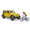 Jeep rotaļlieta BRUDER 02543 kalnu velosipēda un riteņbraucēja tēmai, ABS, daudzkrāsaina, no 4 gadu vecuma