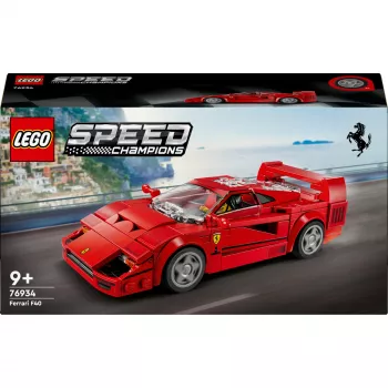 LEGO Speed Champions Ferrari F40 Supercar būvējams transportlīdzeklis rotaļlieta modelis automašīna 9+ gadus veciem zēniem un meitenēm ar vadītāja minifigūru bērnu guļamistabai