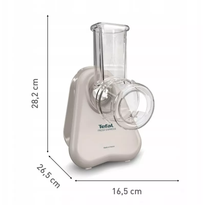 Elektriskais dārzeņu smalcinātājs Tefal Fresh Express DN853BE0 — 150 W, 3 maināmi uzgaļi, 1 ātrums, krēmkrāsa