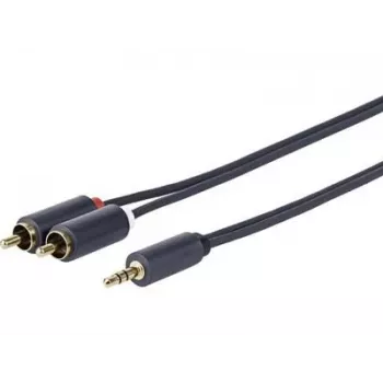 Vivolink PROMJRCA5 audio kabelis 5 m 3.5mm 2 x RCA melns