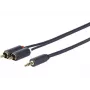 Vivolink PROMJRCA5 audio kabelis 5 m 3.5mm 2 x RCA melns