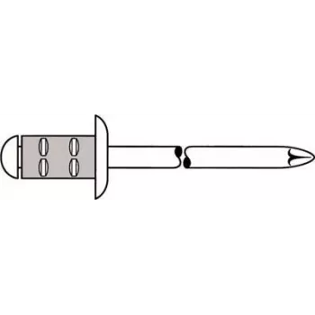 Aklās kniedes GESIPA Polygrip 4.8×25 Al/St, tvēriena diapazons 11.0–19.5 mm — iepakojumā 250