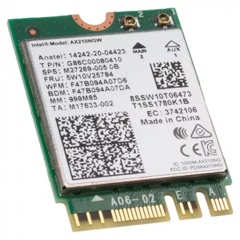 Iekšējais WLAN Intel Wi-Fi 6E AX210