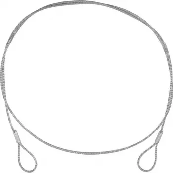 Tērauda trose EUROLITE 58010422 900 x 3 mm sudraba, bez savienotāja