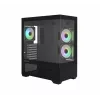 PC korpuss CHRONIX V2 Mid Tower ARGB ventilators x3 melns