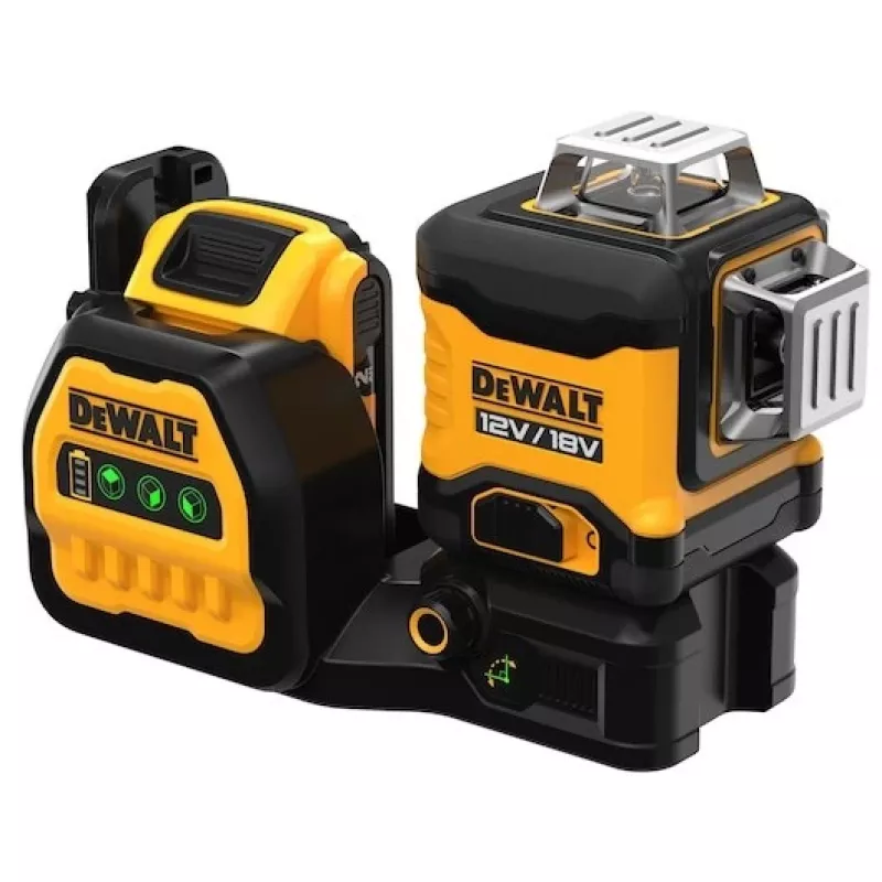 Lāzera nivelieris DeWalt DCE089D1G18-QW zaļš stars, pašizlīdzinošs, 360° ar uztvērēja savietojamību