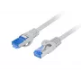 Tīkla kabelis LANBERG Cat6a S/FTP PCF6A-10CC-0100-S, 1 m, RJ-45, pelēks, LSZH, 500 MHz