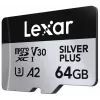 MicroSD karte Lexar 64GB UHS-I Class 3 SILVER PLUS