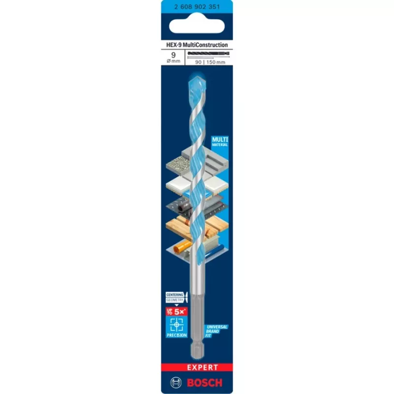 Urbja uzgalis Bosch Expert HEX-9 Multi Construction, 9 mm