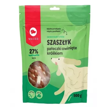 MACED Truša apvīti jēlādas kociņi - košļājamais suņu kārums - 500 g