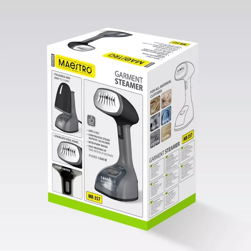 Apģērbu tvaikonis Maestro MR-357 1500W — Rokas apģērbu tvaikonis