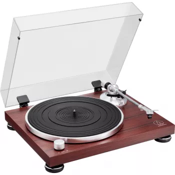 Siksnas piedziņas audio atskaņotājs Audio-Technica AT-LPW50BTRW Brūns Manuāls