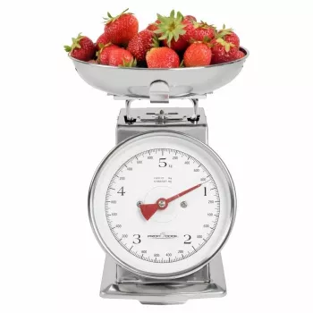 Mehāniskie virtuves svari ProfiCook PC-KW 1247 — nerūsējošais tērauds, 5 kg ietilpība, 1 L bļoda, taras funkcija
