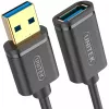 UNITEK Y-C457GBK USB kabelis USB 3.2 Gen 1 (3.1 Gen 1) 1 m USB A Melns