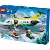 LEGO City Avārijas lidmašīna 60465 – neliels glābšanas lidaparāta būvēšanas komplekts, 403 detaļas, 4 minifigūriņas, vecums 6+